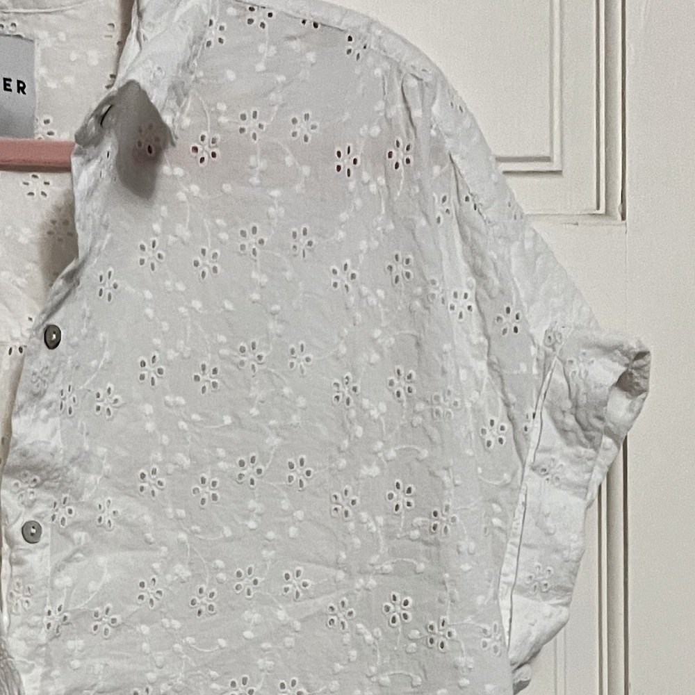 Beautiful Eyelet Button Down From Lola - image 3